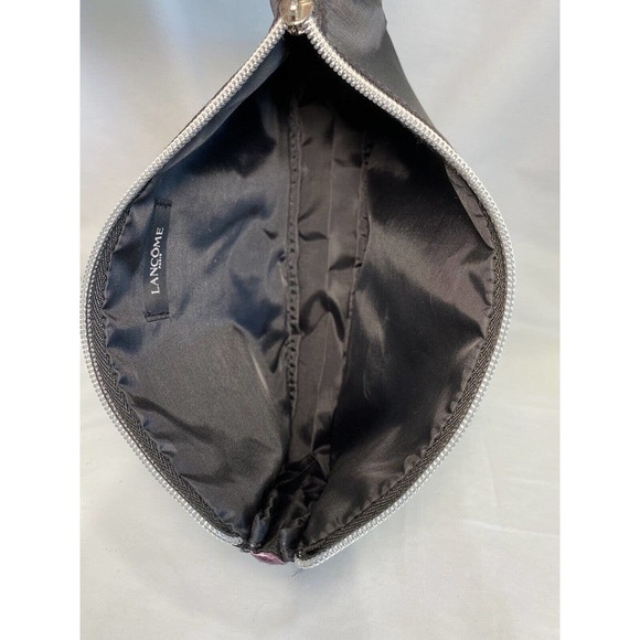 Lancome Signature Black & Purple Makeup Cosmetic Nylon Handbag Clutch Purse NWOT - Picture 3 of 8